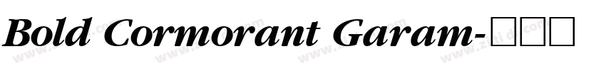 Bold Cormorant Garam字体转换